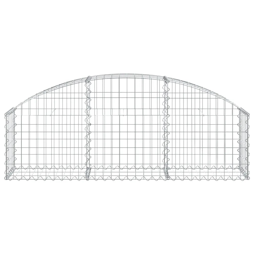 Cesto Gabbione ad Arco 150x30x40/60 cm Ferro Zincato