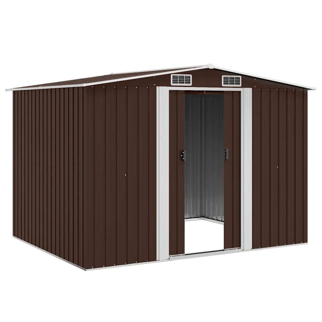 Capanno Attrezzi da Giardino Marrone 257x205x178 cm in Acciaio CFW8342606