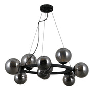 Lampadario Italux Montora moderno nero satinato 11xG9