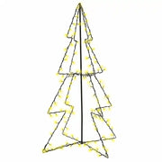 Albero di Natale a Cono-Decorazioni natalizie 160 LED per Interni Esterni 78x120 cm