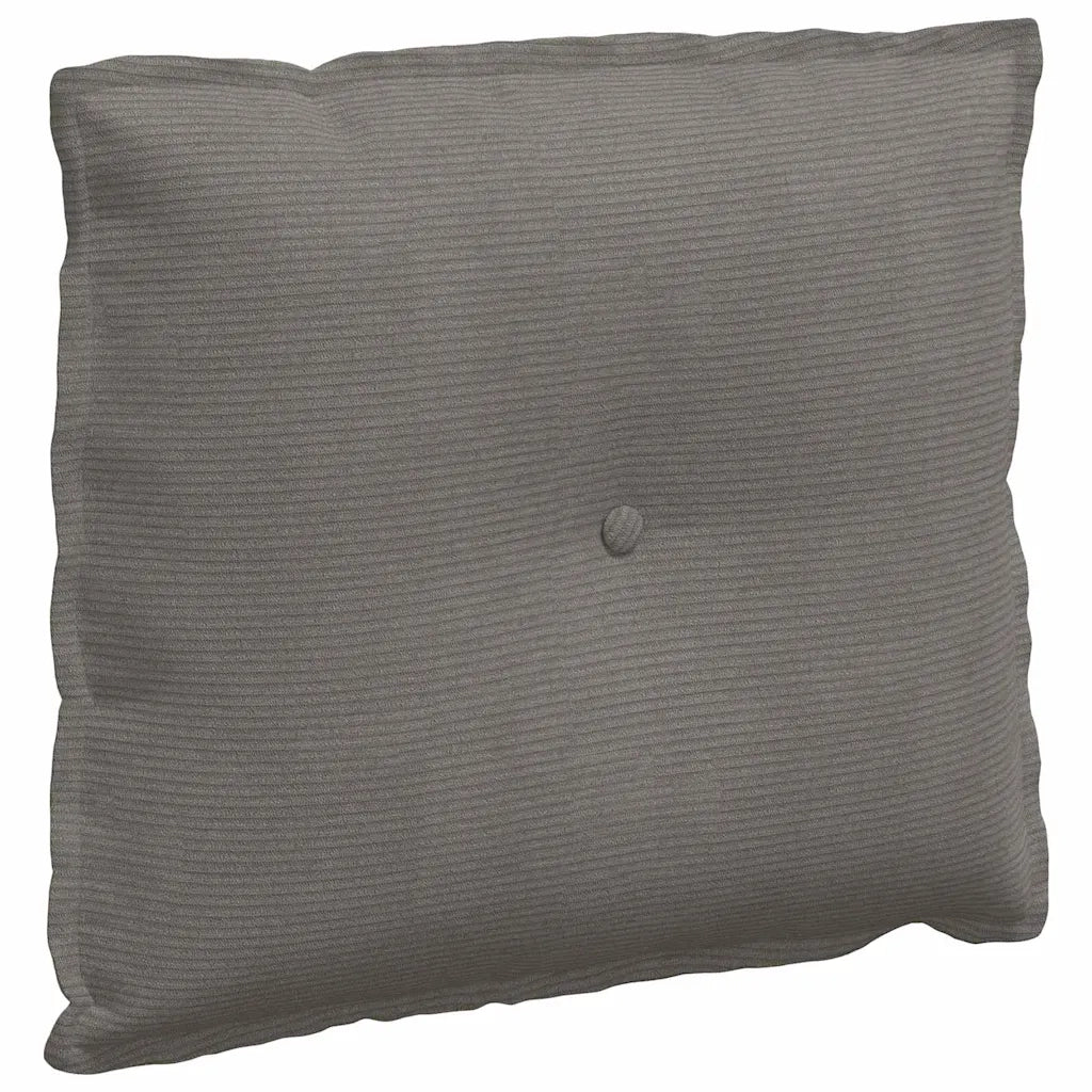 Cuscino per Schiena | Cuscino dorsale Grigio chiaro 60 x 50 cm Tessuto in Cords