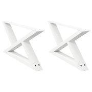 Set di 2 gambe regolabili per tavolino da caffè dal design moderno 70 x 30 cm in acciaio bianco 02_0056979