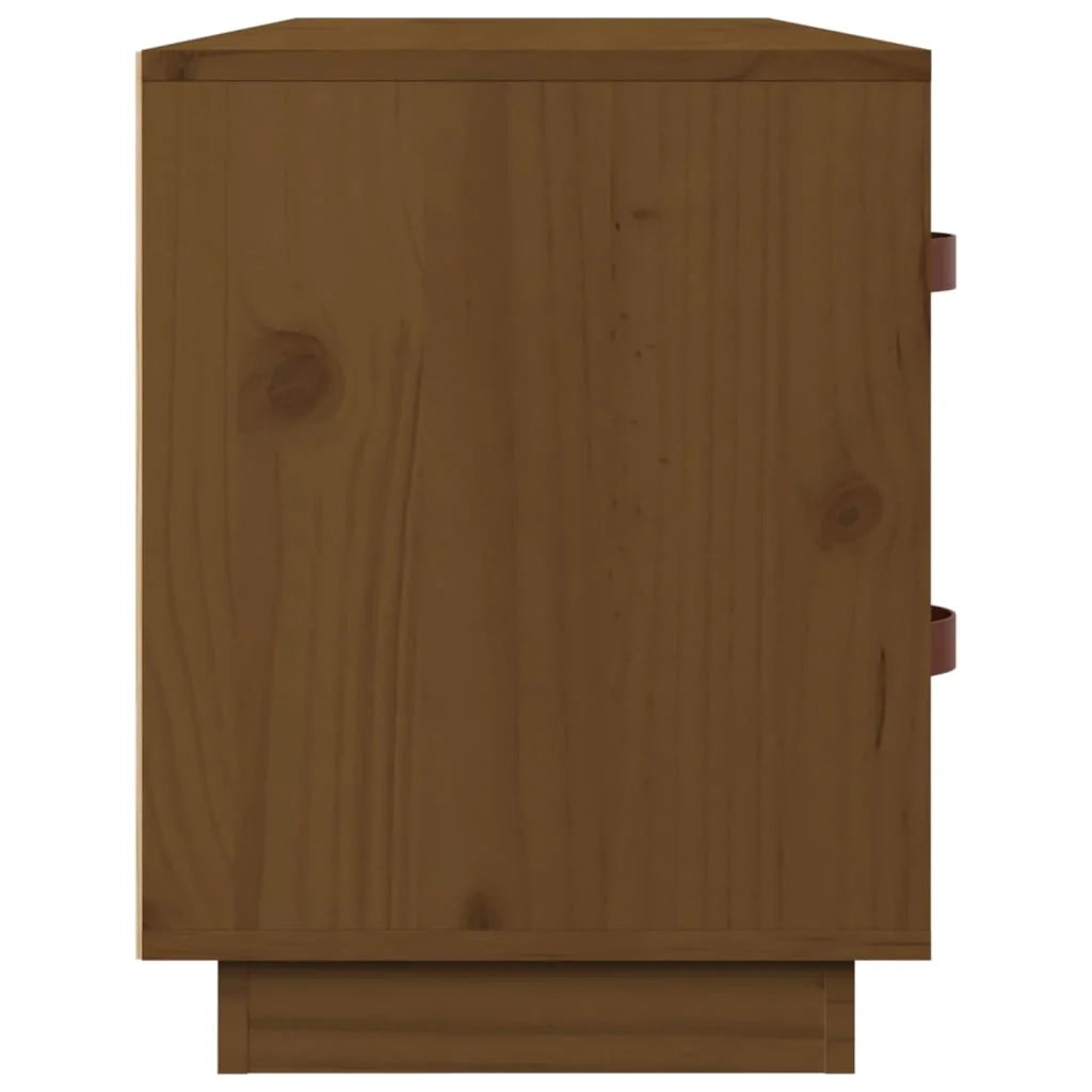 Panca portascarpe/stivali cassettiera scaffale mobiletto portaoggetti per ingresso 100 x 34 x 45 cm legno di pino massello marrone 02_0022977