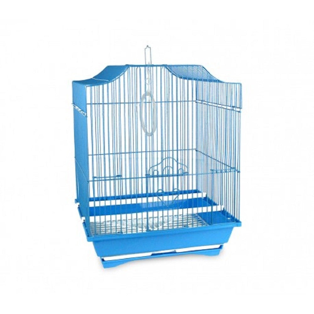 Trade Shop - Gabbia Uccelli Di Piccole Dimensioni Fly 43.5 X 28.5 X 22 Cm Due Mangiatoie -