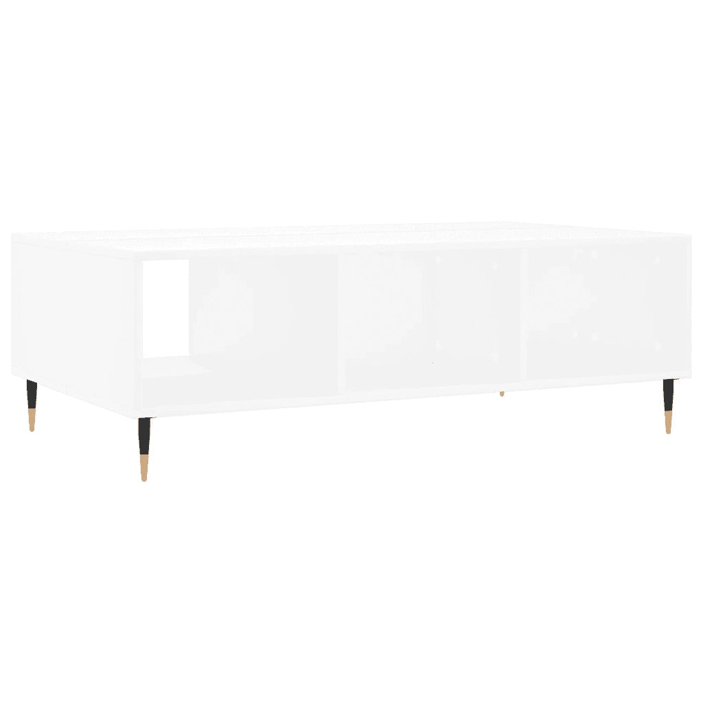 Tavolino da salotto | Tavolino da caff¨¨ | Tavolino da Soggiorno Bianco 104x60x35 cm in Legno Multistrato