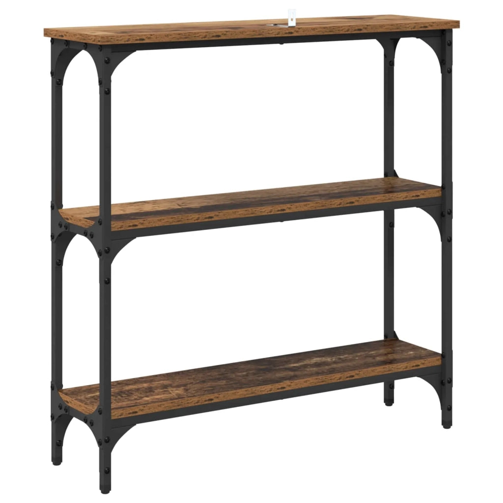 Tavolo consolle con lo scaffale Legno vecchio 75 x 22,5 x 75 cm 882196