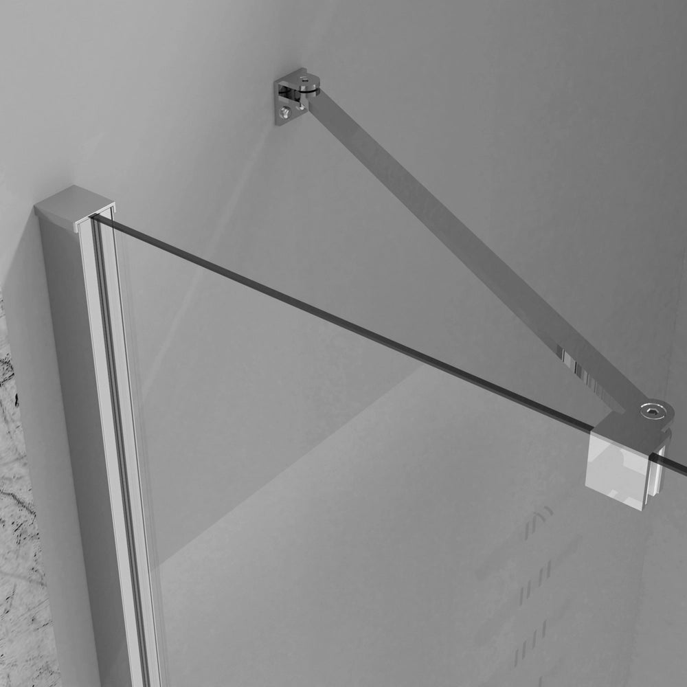 Box doccia angolare 90x80 in vetro temperato trasparente battente con profili cromo Neos
