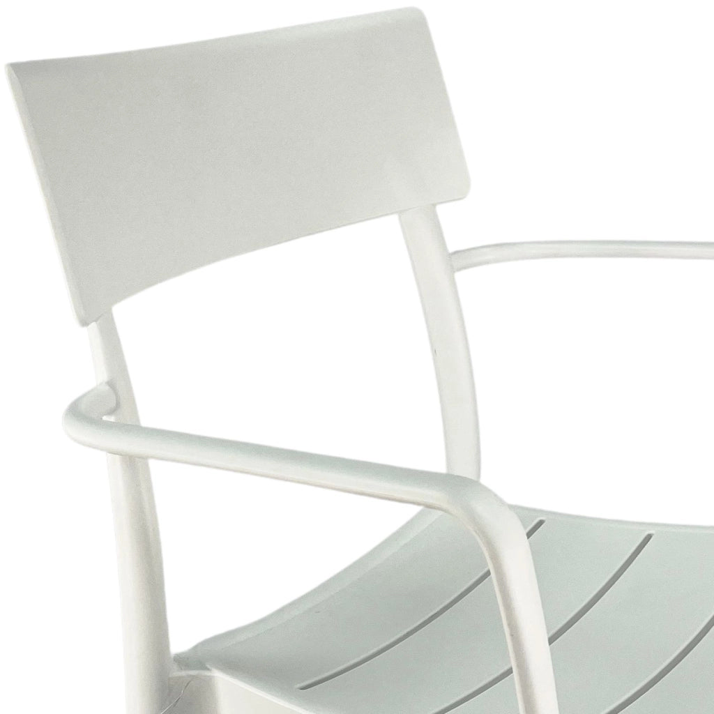 Marvin Sedia In Polipropilene Roma Da Interno Esterno Giardino Impilabile Design Sedie Con Braccioli Mode Bianco/1 Sedia