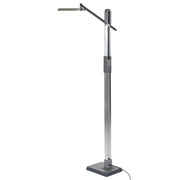 Lampada da terra LED materiale sintetico argento 144 cm altezza regolabile soggiorno camera da letto