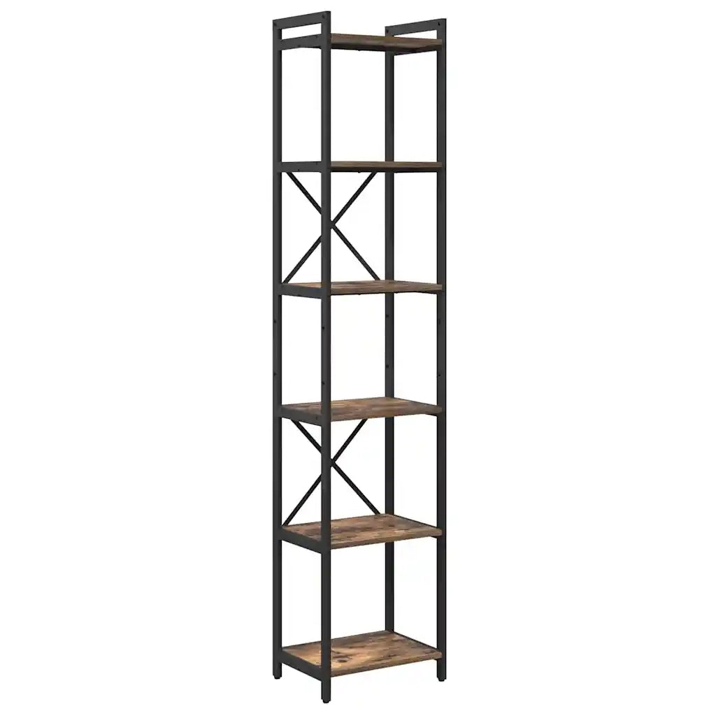 vidaXL Libreria Rovere fumo 40 x 30 x 188 cm Legno multistrato