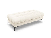 Cosmopolitan Design - Panca "Bali" 2 posti in velluto beige chiaro 