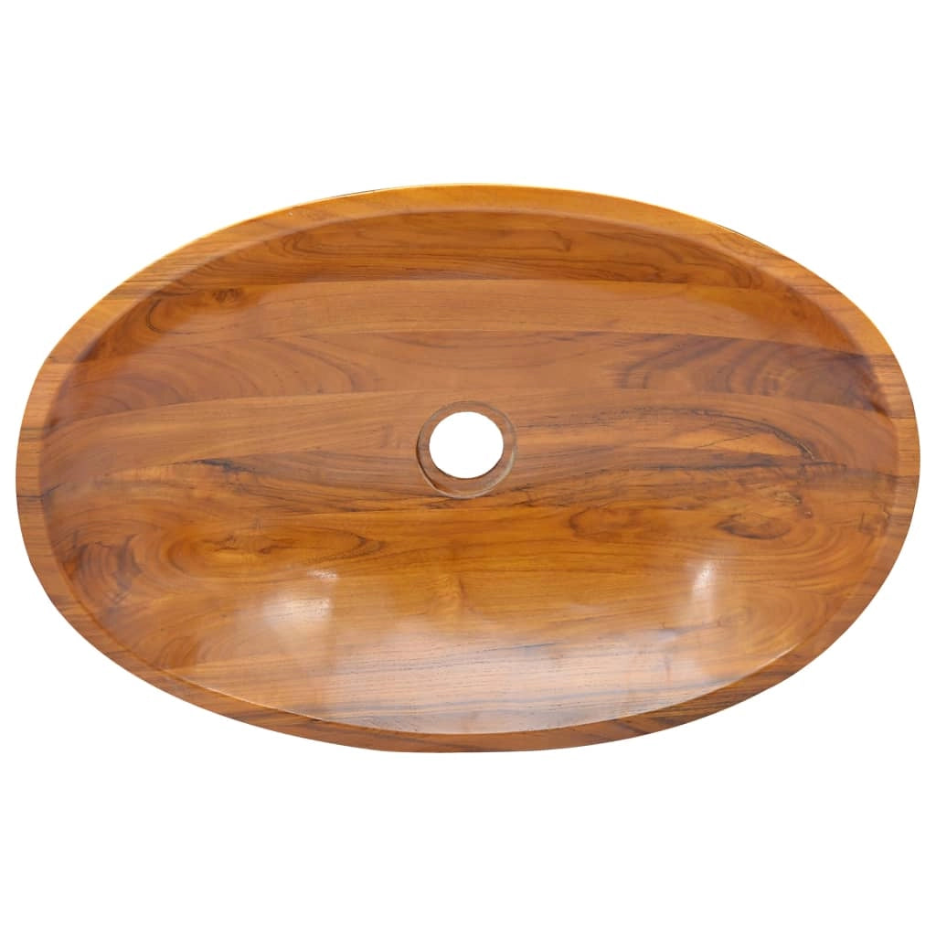 Lavandino da bagno lavabo da appoggio lavabo da bagno lavabo da interno 60 x 40 x 10 cm legno massello di teak 02_0002872