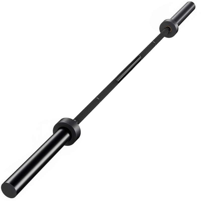 Bilanciere olimpico da 180 cm, in acciaio, portata 200 kg, nero.