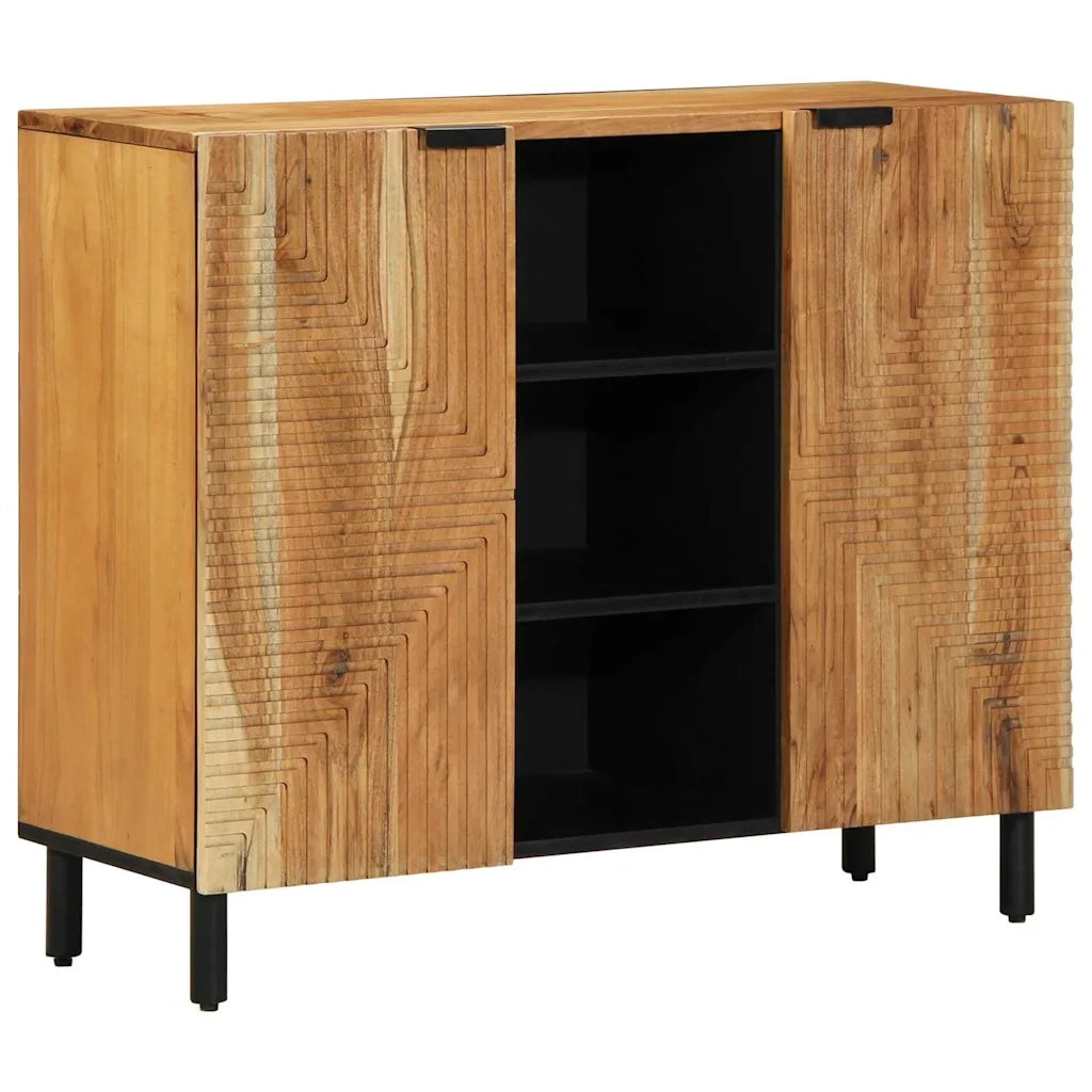 Credenza Naturale 90 x 33,5 x 75 cm Legno di Acacia Massello 4017784
