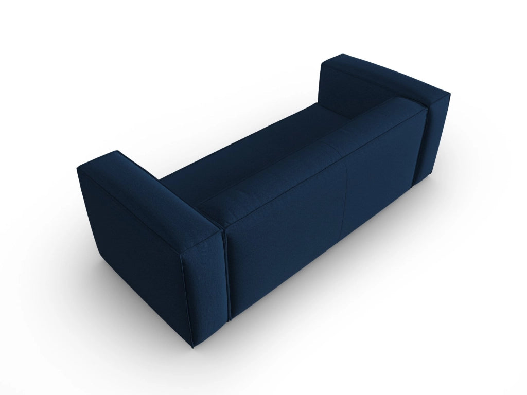 Cosmopolitan Design - Divano "Mackay" 3 posti in velluto strutturato blu scuro 