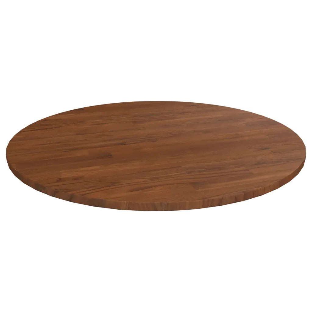 Piano Tavolo Rotondo Marrone Scuro Ã˜70x1,5 cm Rovere Trattato cod mxl 78234