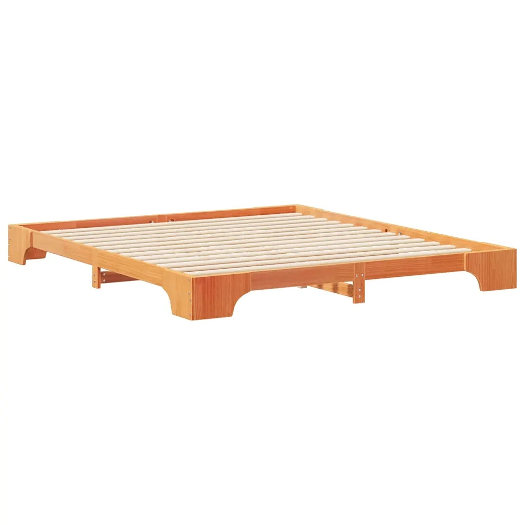 Struttura del letto Marrone 180 x 210 cm Pino massello