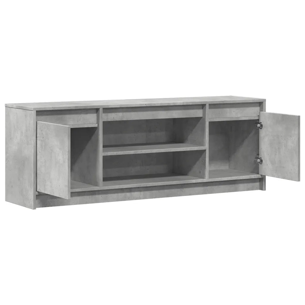vidaXL Mobile Porta TV con LED Grigio Cemento 139,5x34x50cm Truciolato