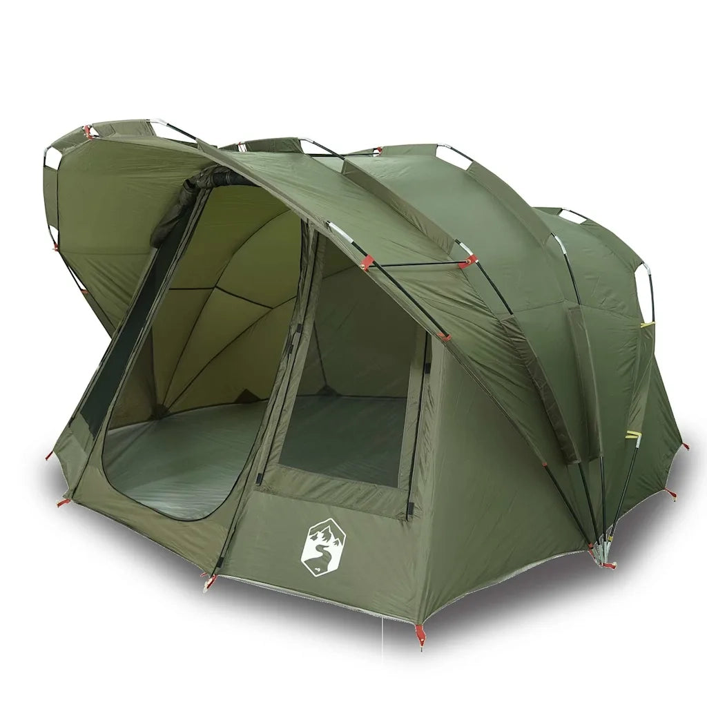 Tenda da Pesca per 5 Persone-Tenda da campeggio Verde Oliva Impermeabile 802319