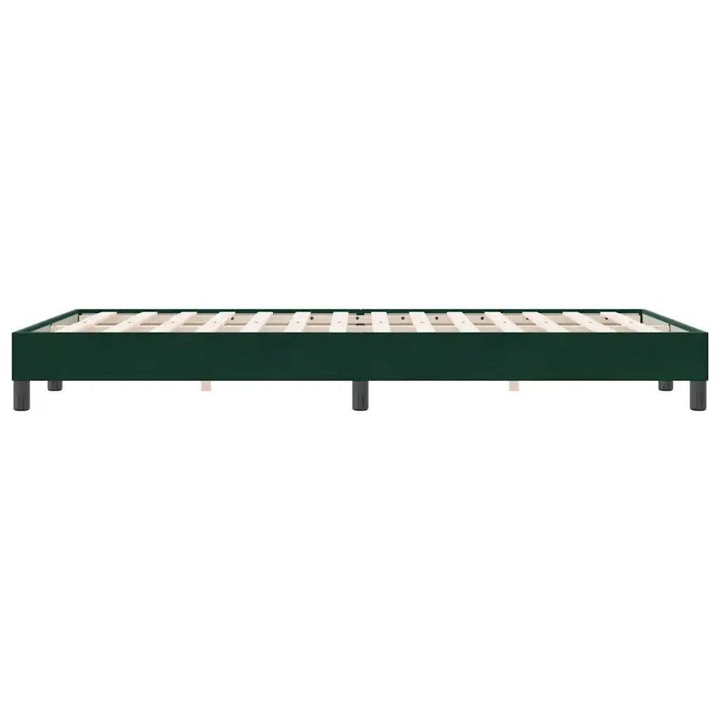 Giroletto senza Materasso-Struttura Letto Verde Scuro 120x220 cm Velluto