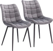 Sedili da Soggiorno in Pelle di Velluto Grigio Chiaro - Set di 2, 4 o 6 Pezzi