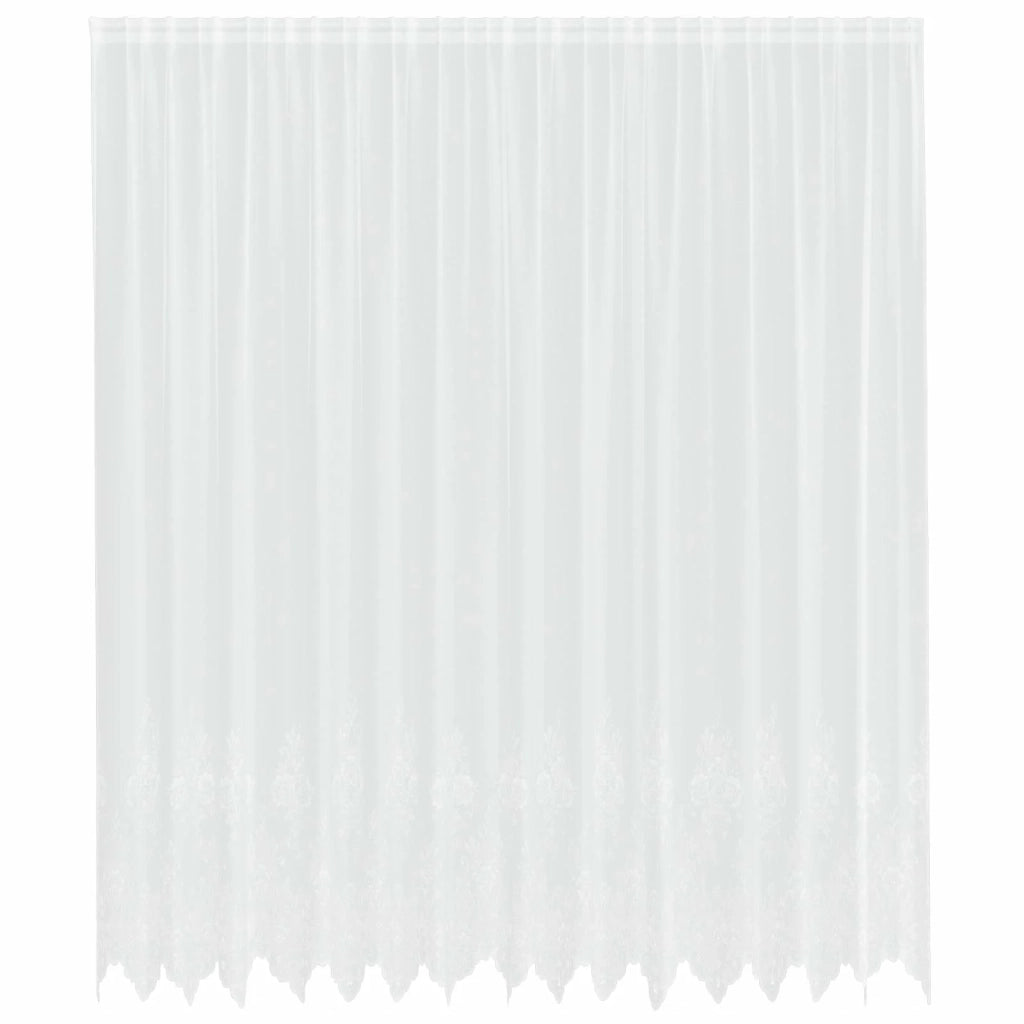 Tenda in Pizzo con tende Bianco 260 x 400 cm Poliestere 4107797