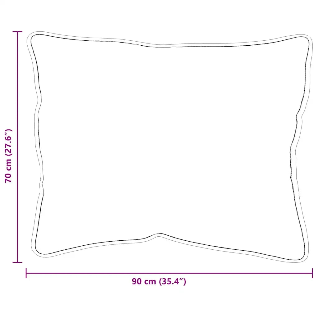 Cuscino 2 pz Bianco 90 x 70 x 40 cm Cotone e Poliestere CFW5465691