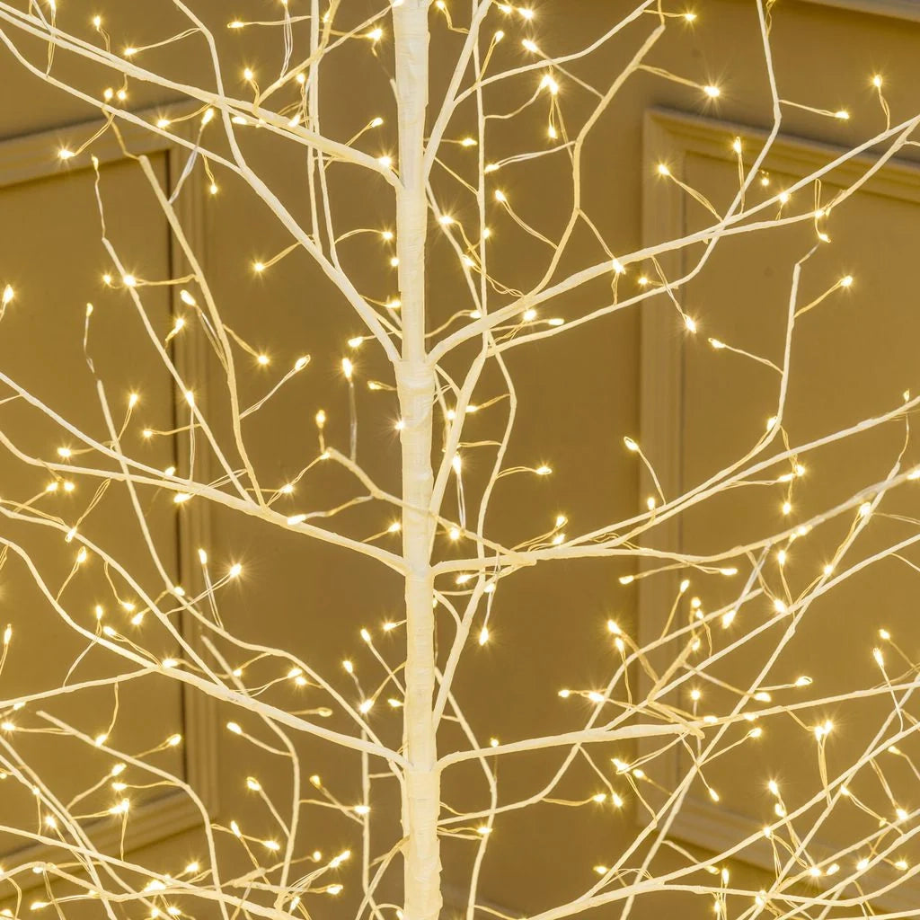 Albero Ramo Tiglio bianco o champagne da 1,7 m, 784 microled bianco caldo, uso interno - champagne