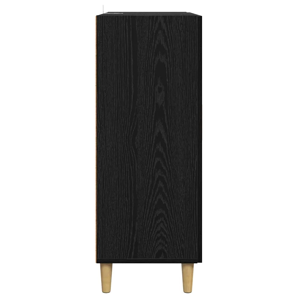 Credenza-Buffet-Armadio da cucina Rovere Nero 70 x 34 x 90 cm Legno multistrato