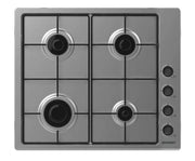 Zerowatt zhw6lcx1 piano cottura ad incasso a gas 4 fuochi inox da 60 cm comandi laterali