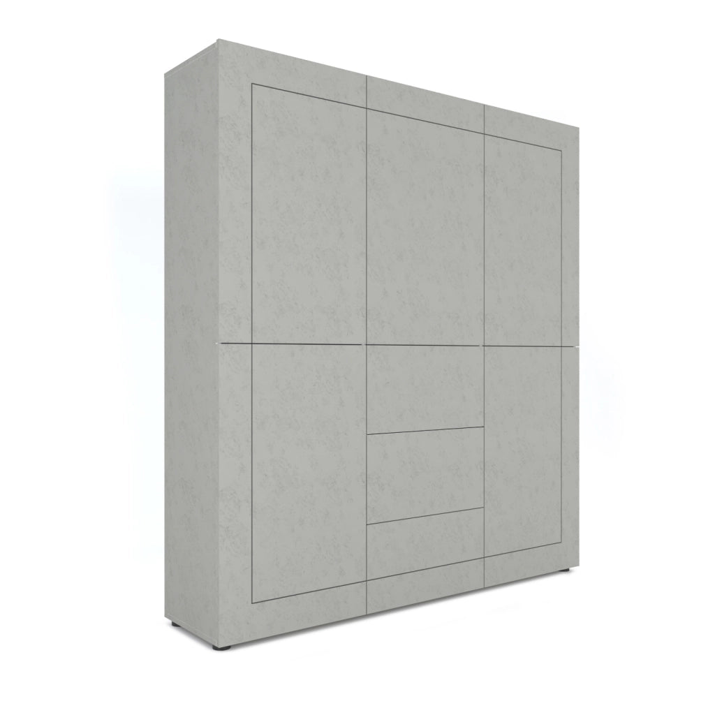 Credenza alta 5 ante/3 cassetti 150x35x165 cm Elios cashmere