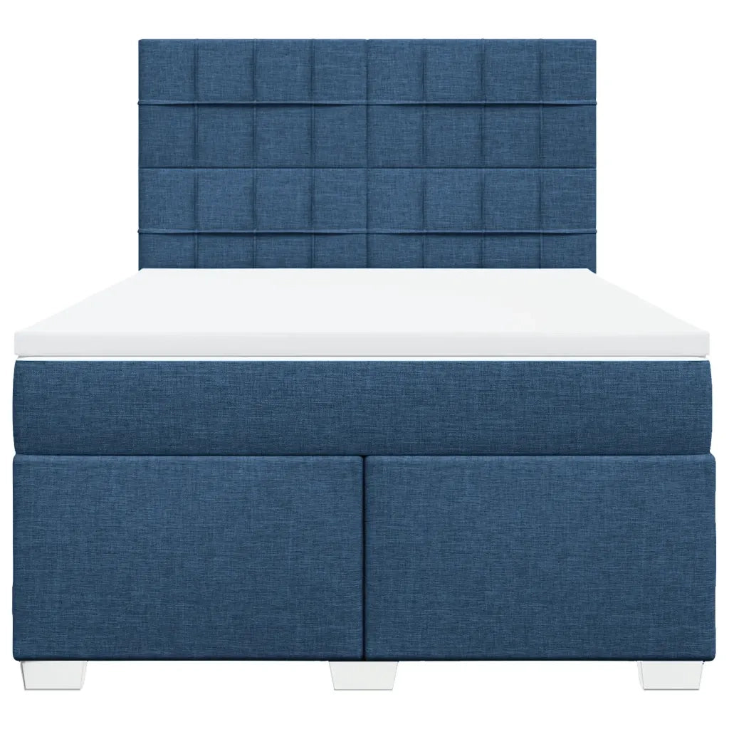 Giroletto a Molle con Materasso Blu 160x200 cm in Tessuto