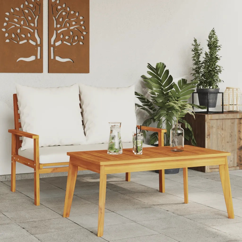 Salotto da Giardino-Set da giardino con Cuscino in Legno Massello di Acacia 830422