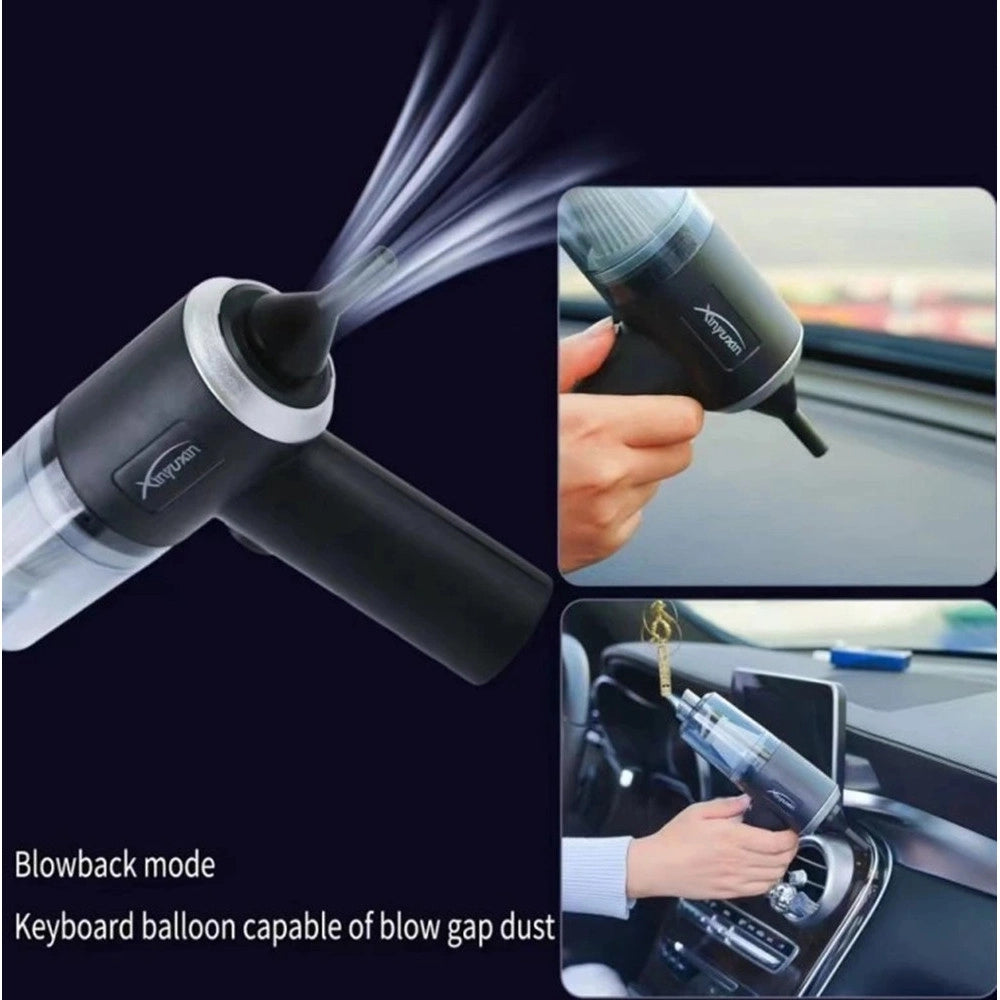 Trade Shop - Mini Aspirapolvere Soffiatore Professionale Portatile 4 In 1 Per Casa Auto Ricarica Usb -