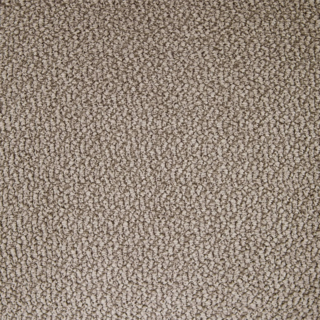 Poltrona vintage in tessuto chenille con struttura cromata, beige