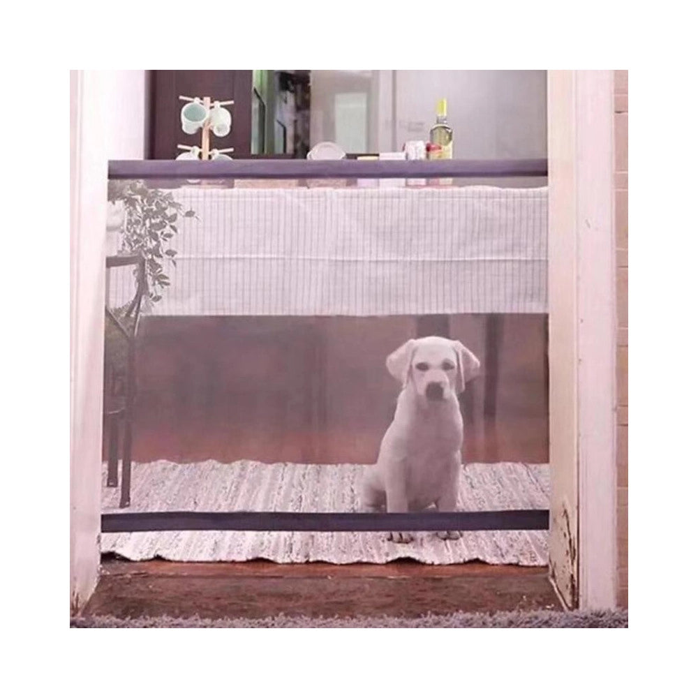 Trade Shop - Cancelletto Per Cane Recinto Rete Casa Protezione Regolabile Animale Sicurezza -