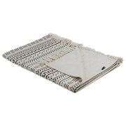 Coperta in cotone nero bianco 130 x 180 cm copriletto motivo tribale camera da letto soggiorno