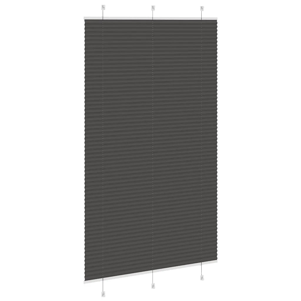Tenda Plissettata Nera 115x200 cm Larghezza Tessuto 114,4 cm 4015163