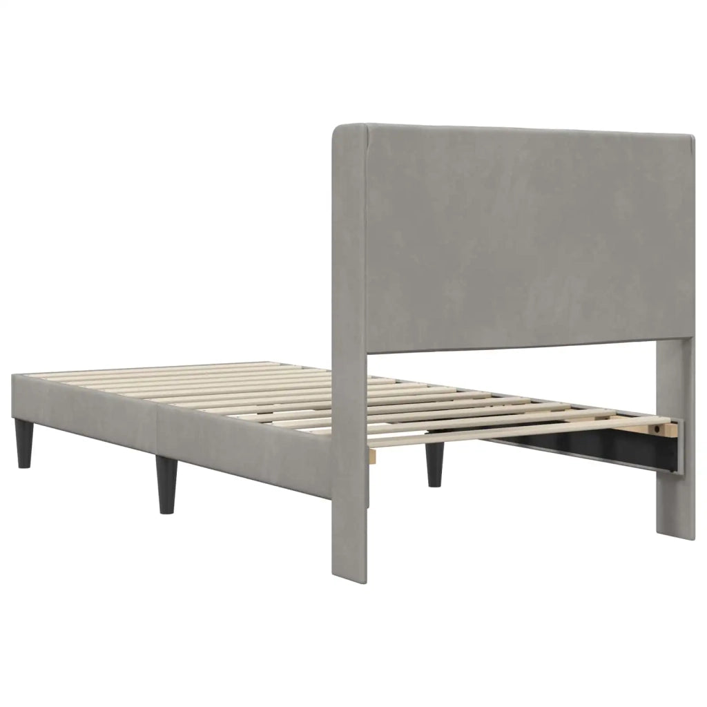 Struttura del letto Grigio Chiaro 90 x 200 cm Velluto 42027479