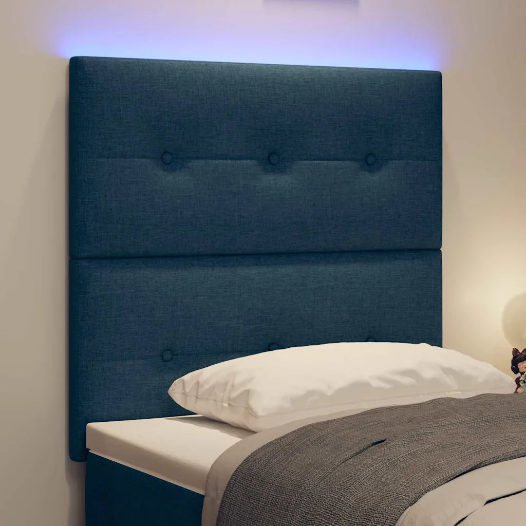 Testiera LED con strisce LED con testiera Blu 90 cm Tessuto 3338403