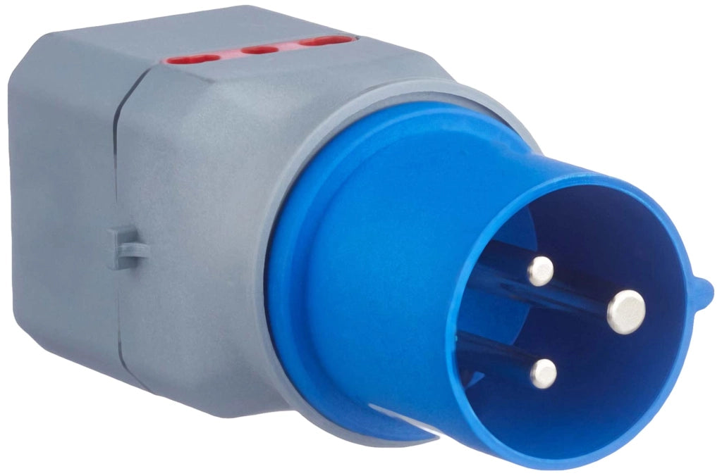 Adattatore Industriale 220V Spina 2P con T16A P.schuko con 2 10 e 16 A