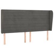 Testiera | Testata ad Orecchio GrigioScuro 203x23x118/128cm in Velluto