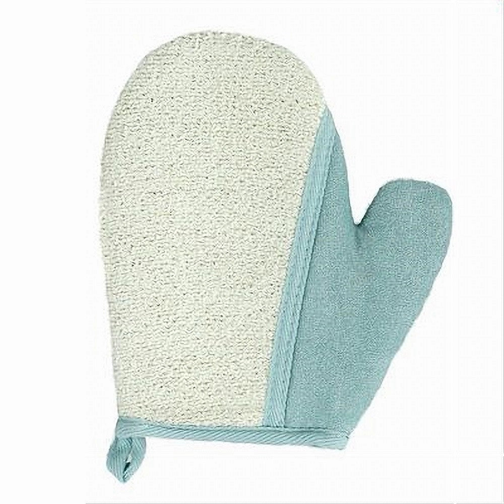Trade Shop - Guanto Doccia Bagno Esfoliante Per Cura Pulizia Pelle Corpo 21 Cm Azzurro 79664 -