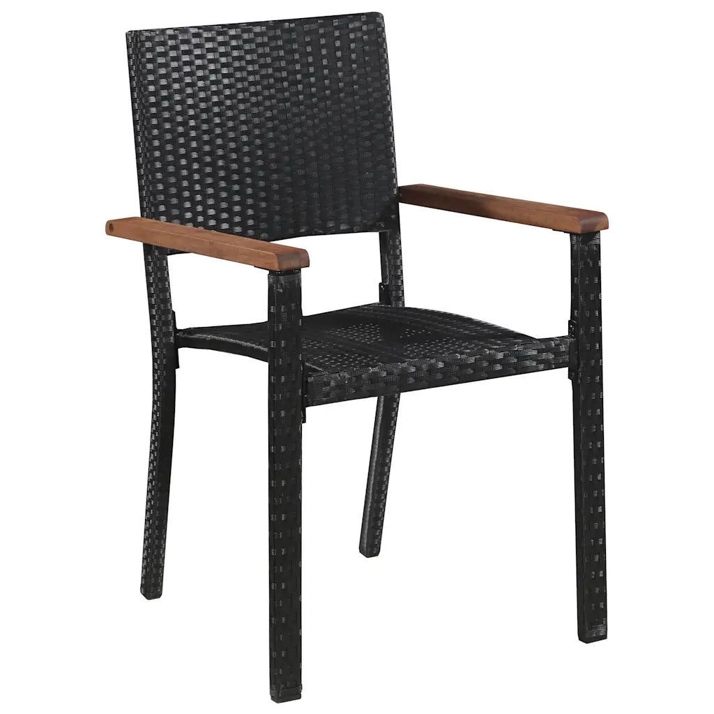 Set Mobili da Pranzo per Giardino 7 pz Nero cod mxl 35382