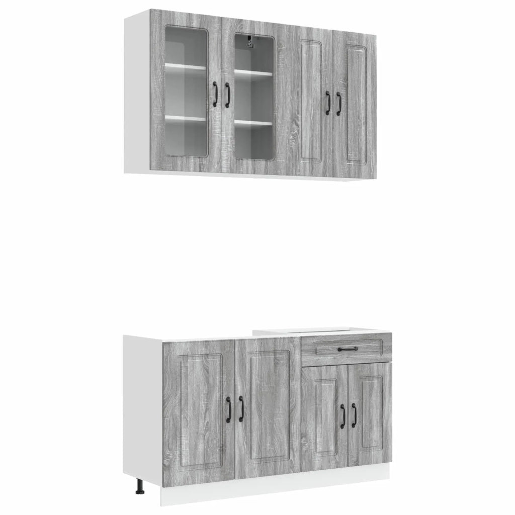 Unità Cucina KALMAR 4 pcs Sonoma grigio Legno ingegnerizzato 3438301