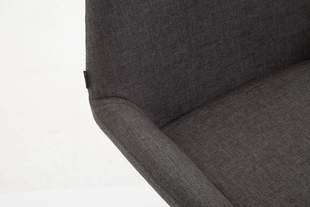 Sgabello Braga in tessuto grigio scuro,nero