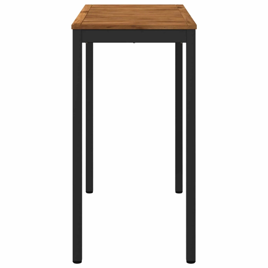 Tavolo Bar da Giardino Naturale e Nero 108,5 x 55 x 105 cm 901340