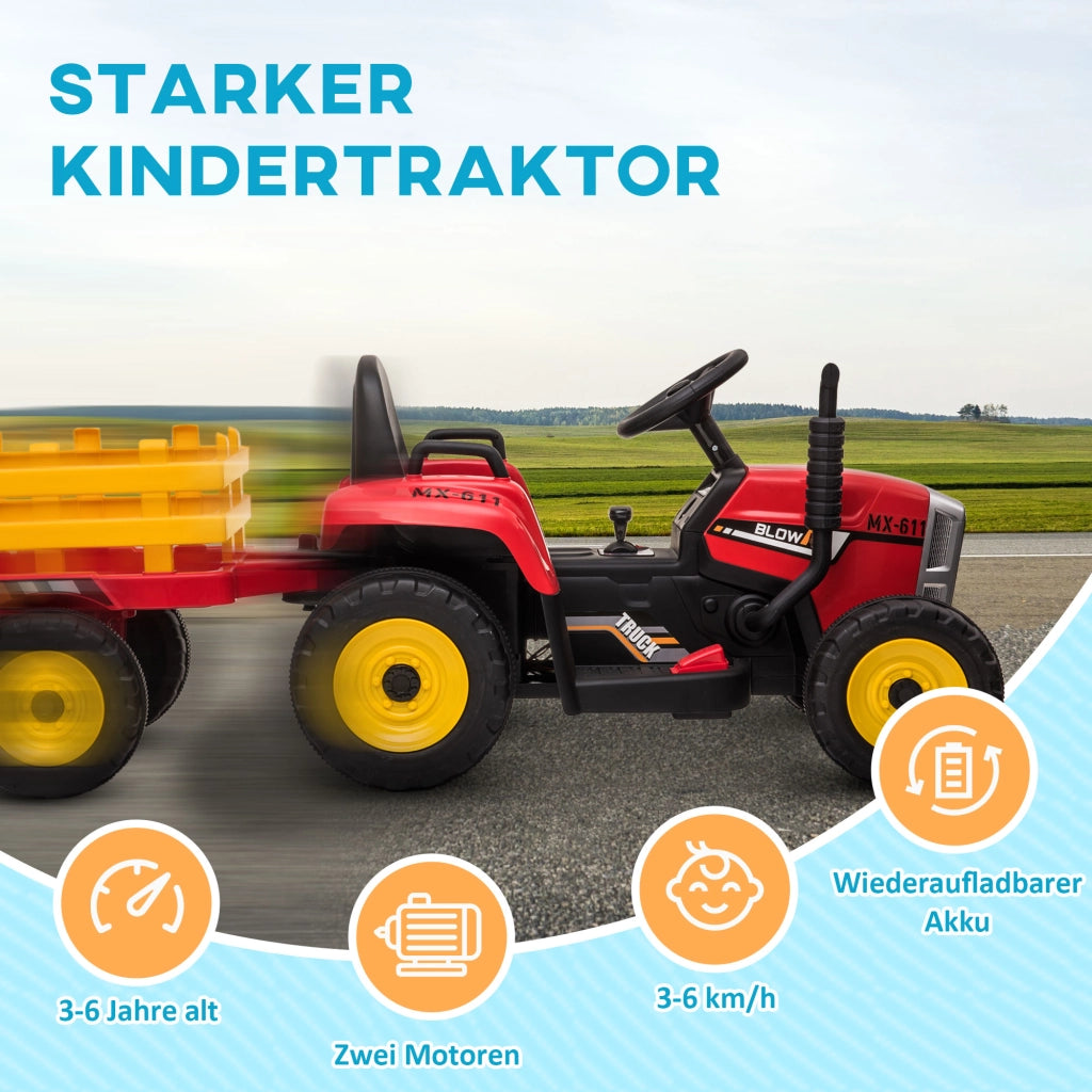 Auto Elettrico per Bambini ¨C Minimal ¨C Rosso e Nero