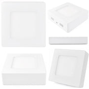 Trade Shop - Pannello Plafoniera Faretto Faro Tondo A Led 6-12-18-24 Watt Freddo Caldo - -bianco Caldo-6 Watt -quadrato    -