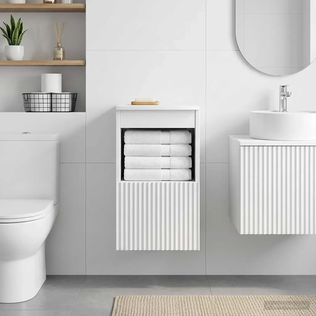Mobile da Bagno Bianco Lucido 30 x 35 x 50 cm 890486